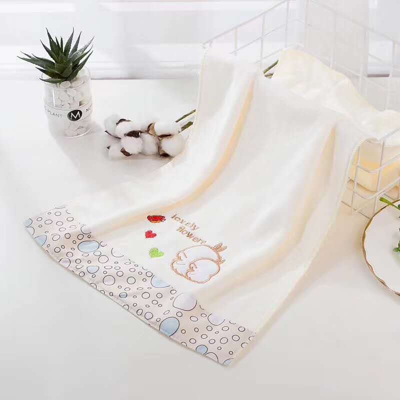 超纤维浴巾-带兔子图案