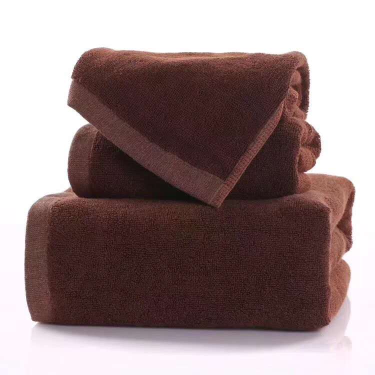 Brown & Royal Blue & Orange Bath Towel