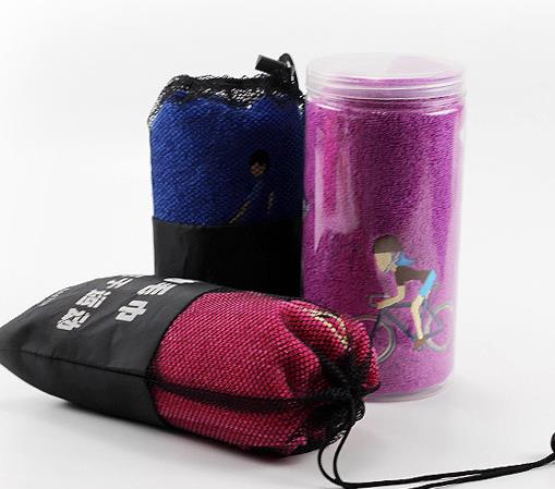 Sport Towels in Pvc Bottle